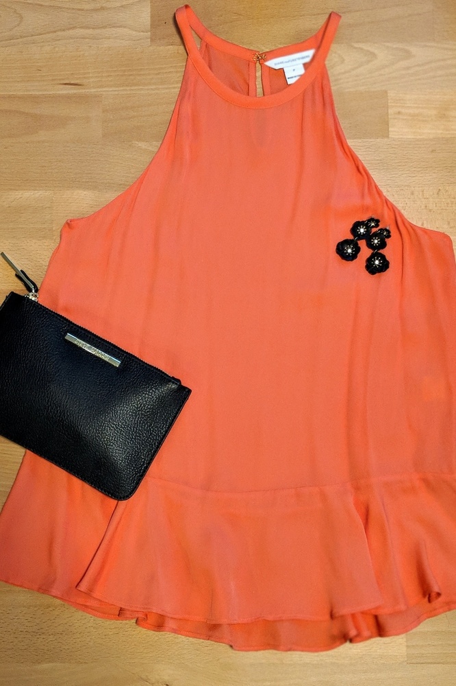 SOLD!!!!!! Diane Von Furstenburg coral halter top